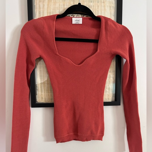 Like new, Aritzia Wilfred Sculpt Knit long sleeve top - Picture 1 of 3